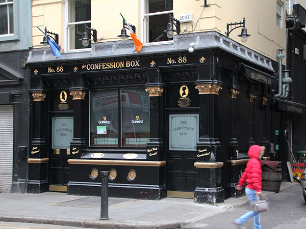 exterior shot of the confession box dublin pubs