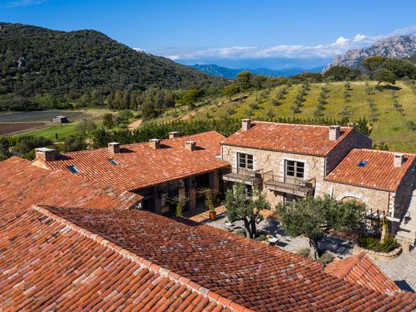an aerial view of Domaine de Murtoli, Corsica