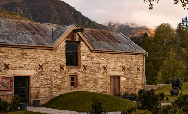 a historic building in Ayrburn, New Zealand