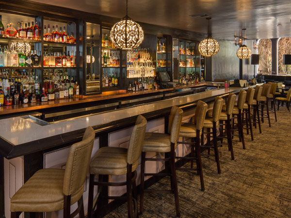 the bar interior of Melvyn's Restaurant & Casablanca Lounge, Palm Springs, USA