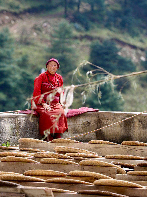 a Buddhist nun from Thupten Choeling Monastery