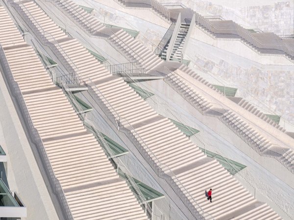 a closer look at the Pyramid of Tirana in Blloku