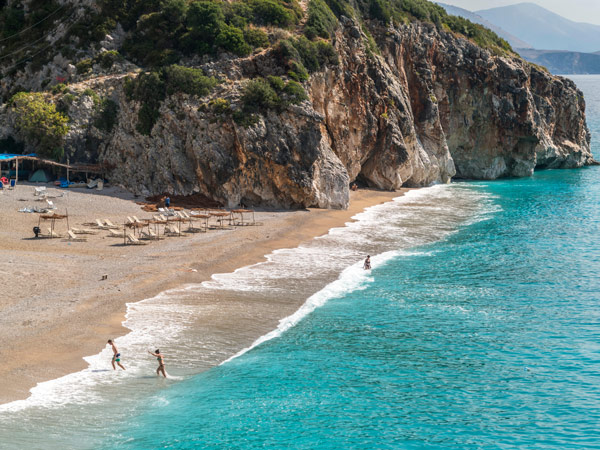 the Gjipe Beach in Albania