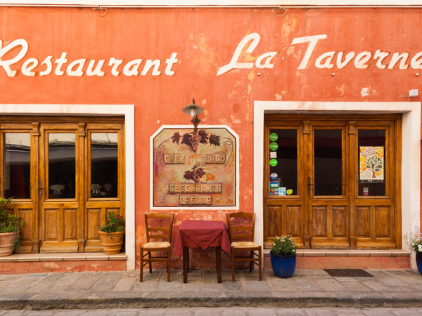 the Restaurant La Taverne in the Balagne region