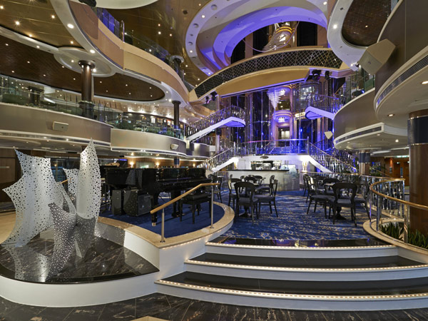 the elegant space at Norwegian Dawn Atrium