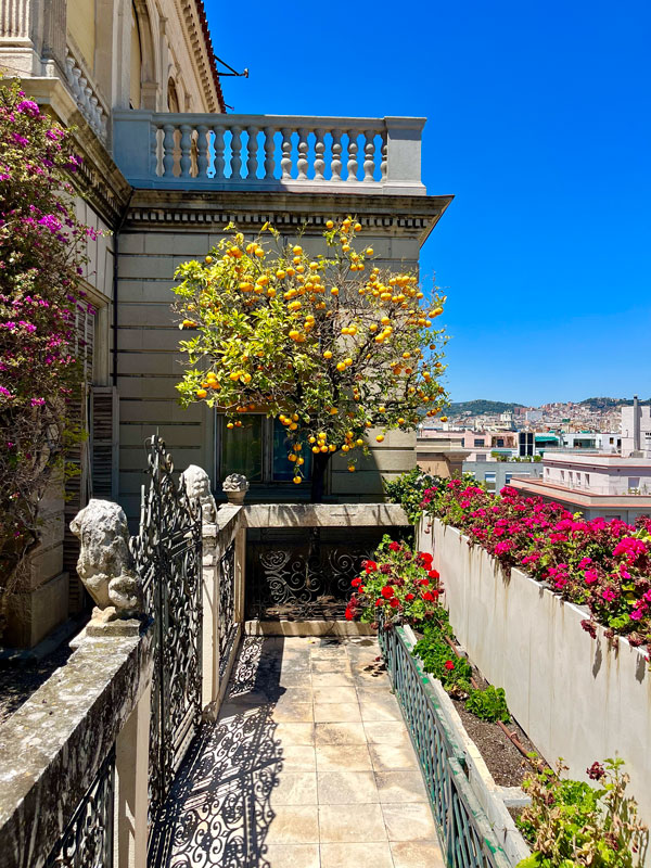 the balcony view at Grand Hotel Central Barcelona