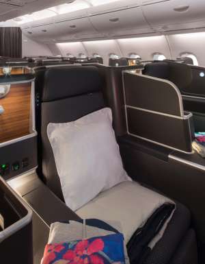 the seat onboard QF1 Qantas A380