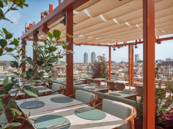 the rooftop dining at La Terraza Del Central