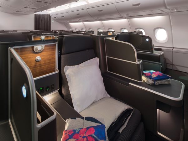 the seat onboard QF1 Qantas A380 