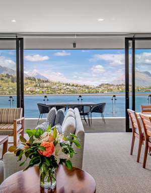 the balcony view inside the Penthouse at The Rees Queenstown