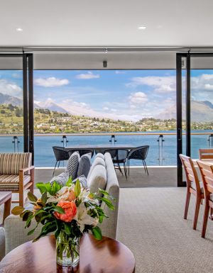 the balcony view inside the Penthouse at The Rees Queenstown