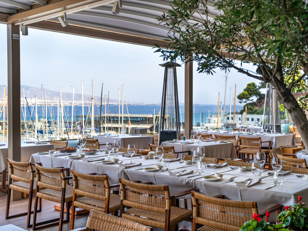 waterfront dining at Varoulko Seaside