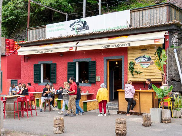 Commercial catering establishment selling the typical poncha de são vicente on the island of Madeira