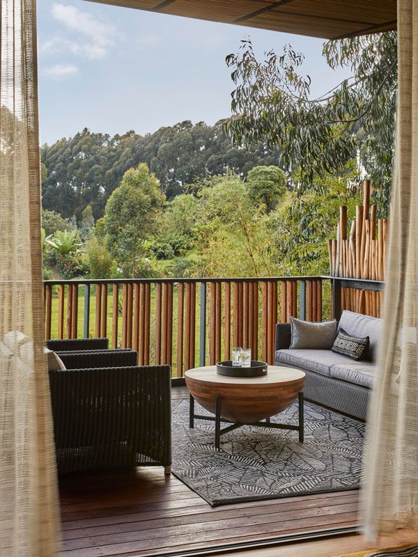 the suite balcony at One&Only Gorilla’s Nest, Rwanda