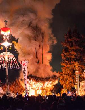 the Nozawa Fire Festival in Nagano Prefecture