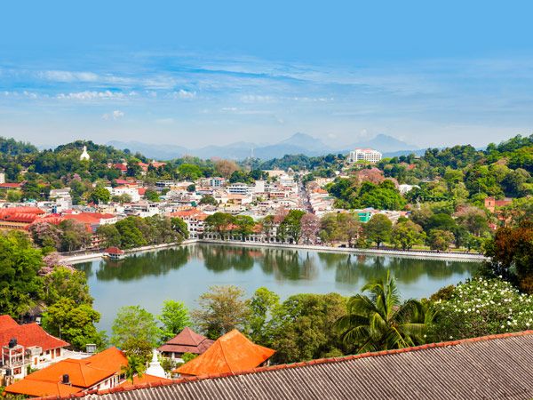 a scenic view of Kandy lake from Arthur’s Seat