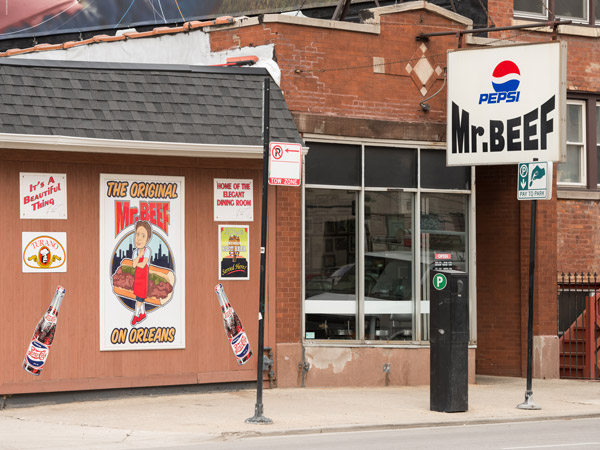 Exterior of Mr. Beef in River North