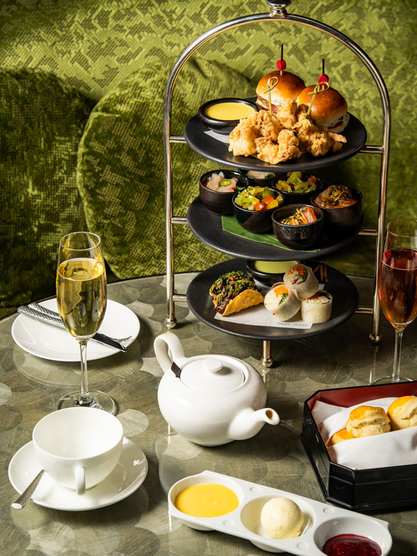 high tea at Nobu London