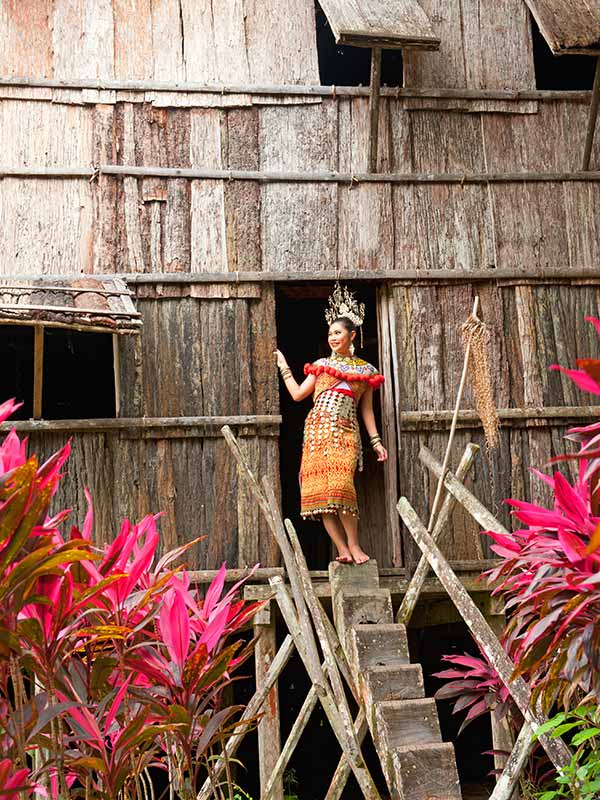 local woman in sarawak cultural village