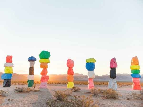 the Seven Magic Mountains, Ivanpah Valley, California