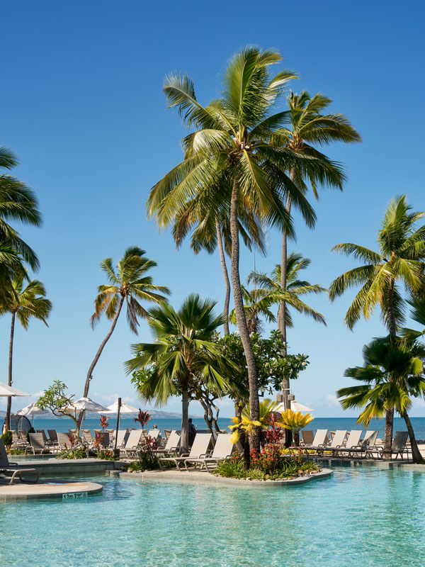 the swimming pool at Sheraton Fiji Golf Beach Resort, Fiji