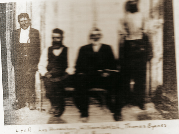 an old photo of Thomas Byrnes (second from right)