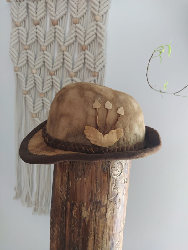 a mushroom hat in Transylvania