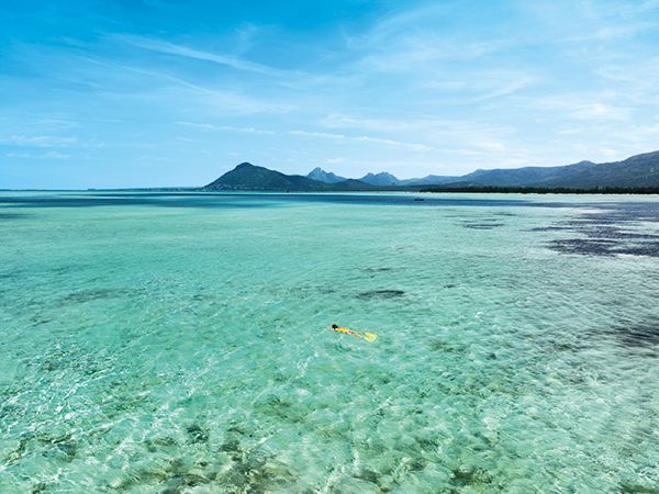 Clear blue seas of Mauritius