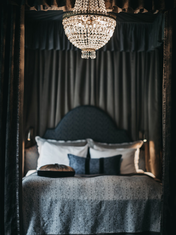 the bed at Norway’s Hotel Union Øye