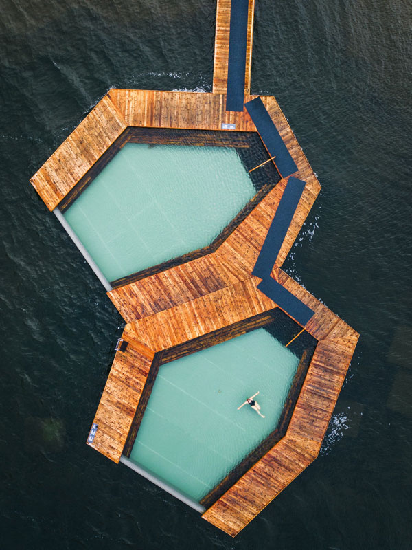 the Vök Baths in Iceland