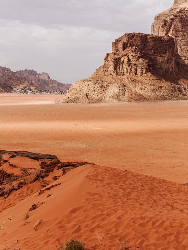 the Wadi Rum desert in Jordan