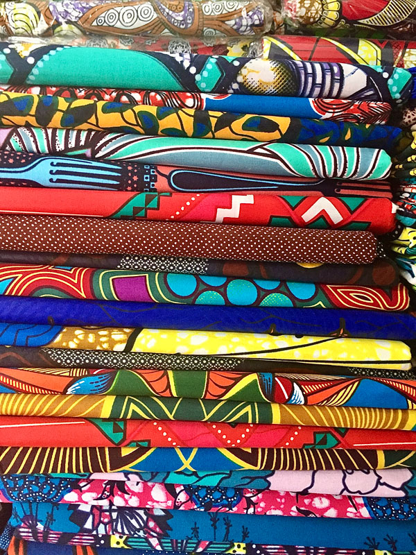 a pile of Brazzaville fashion textile