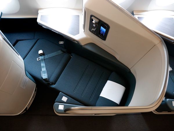 the seat at Cathay Pacific Business Class