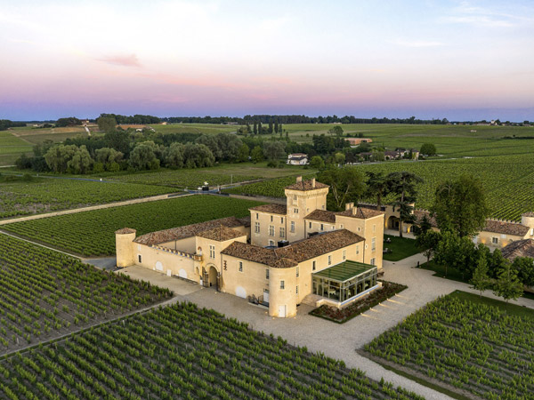 Château Lafaurie Peyraguey aerial shot