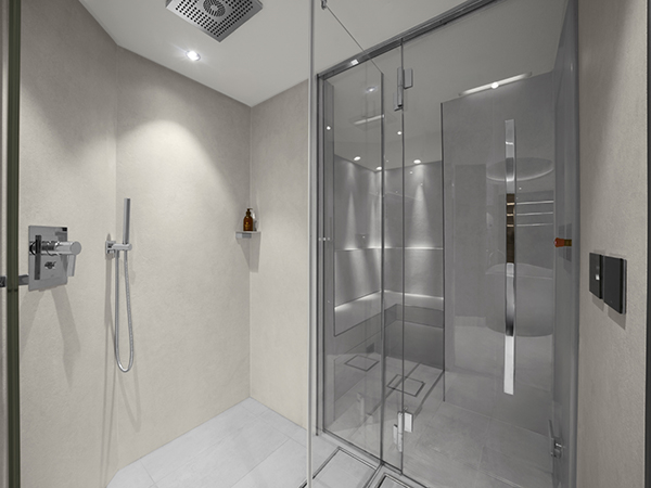 The Explora I lets you enjoy your own private steam room, perfectly situated right next to the shower when you stay in their Owner's Residence.