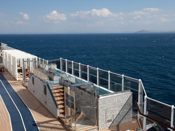 the outdoor deck aboard Explora Journeys