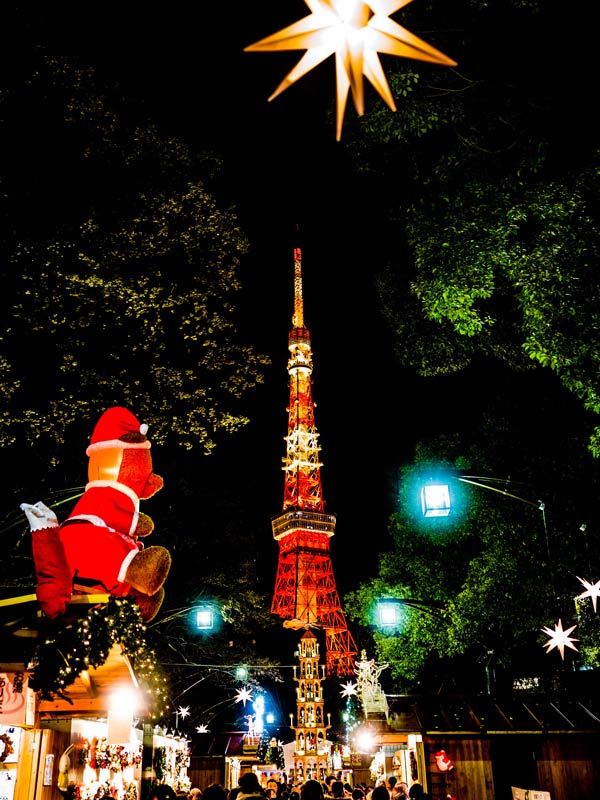 Tokyo tower and Tokyo Christmas Market