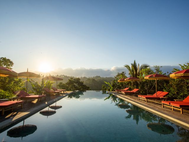 the main pool at Buahan, A Banyan Tree Escape