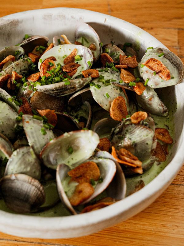 a close-up of food at Aiete, Biarritz
