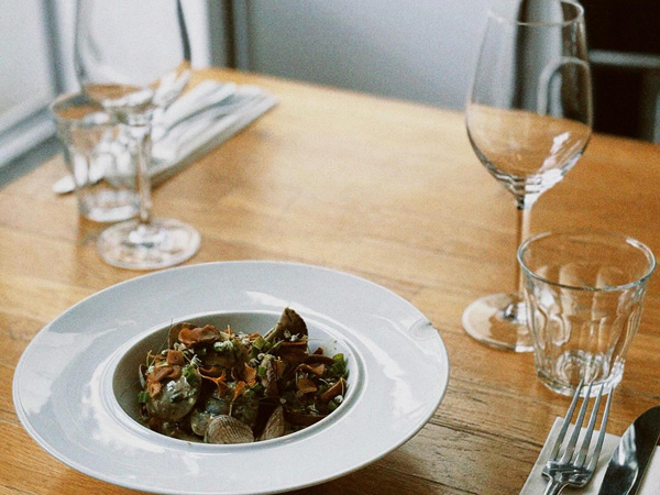 dining at Aiete, Biarritz