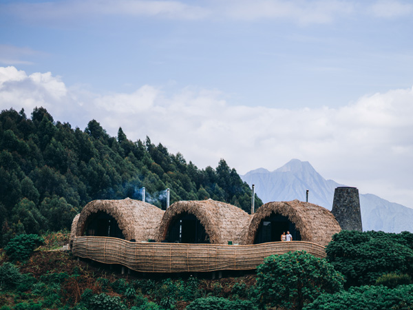 a rainforest lodge at Bisate Reserve, Rwanda