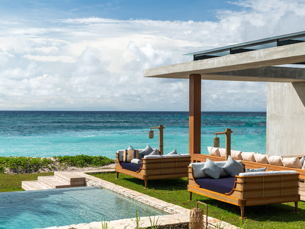 the poolside chill spot at Cap Karoso resort in Sumba Island, Indonesia