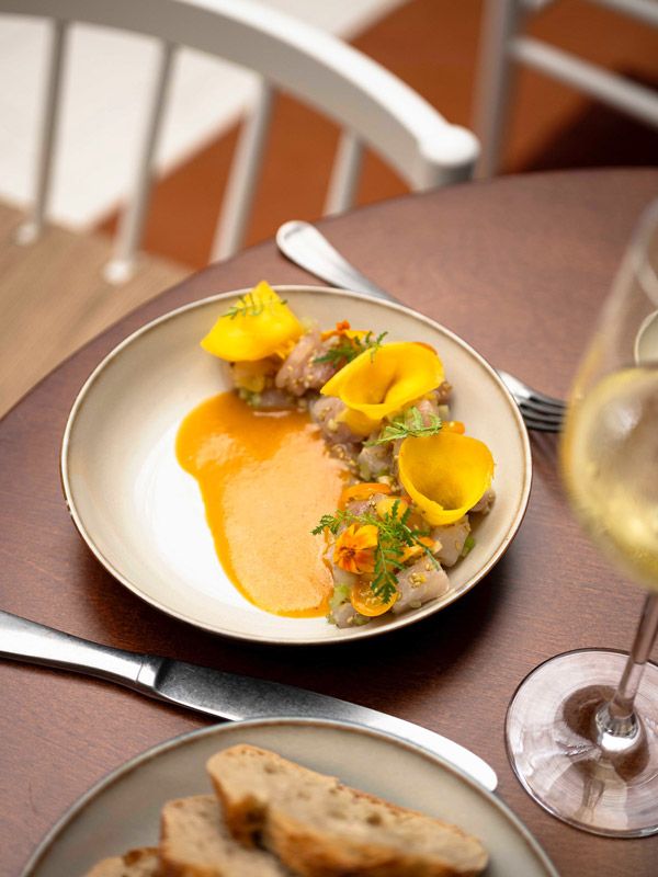 food and drinks on the table at Frenchie, Biarritz