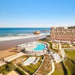 an aerial view of Hôtel du Palais, Biarritz, France