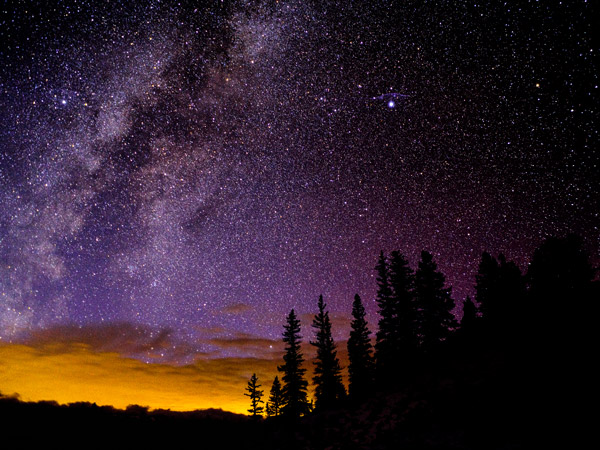 the view of the Milky Way in Colorado