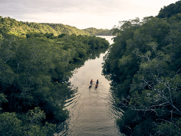 boating along the river in Peninsula Papagayo, Costa Rica