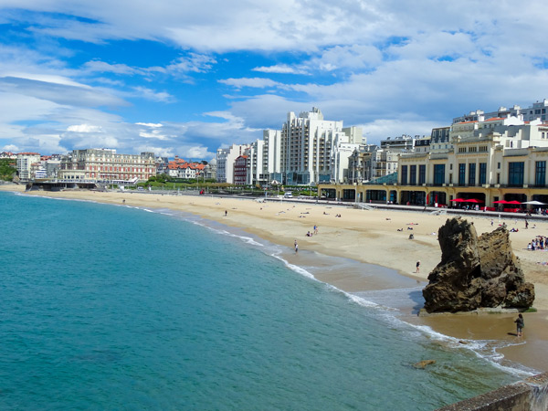 the seafront in Biarritz, France