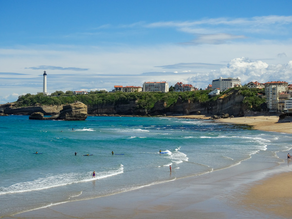 the seafront in Biarritz, France