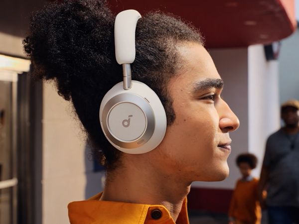 A man wearing headphones.