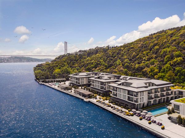 an aerial view of the Mandarin Oriental Bosphorus